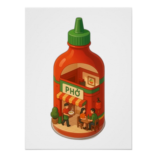 Sriracha Pho Shop Poster (Front)