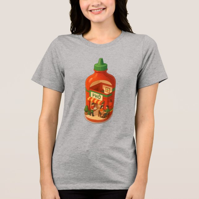 Sriracha Pho Shop Tri-Blend Shirt (Front)