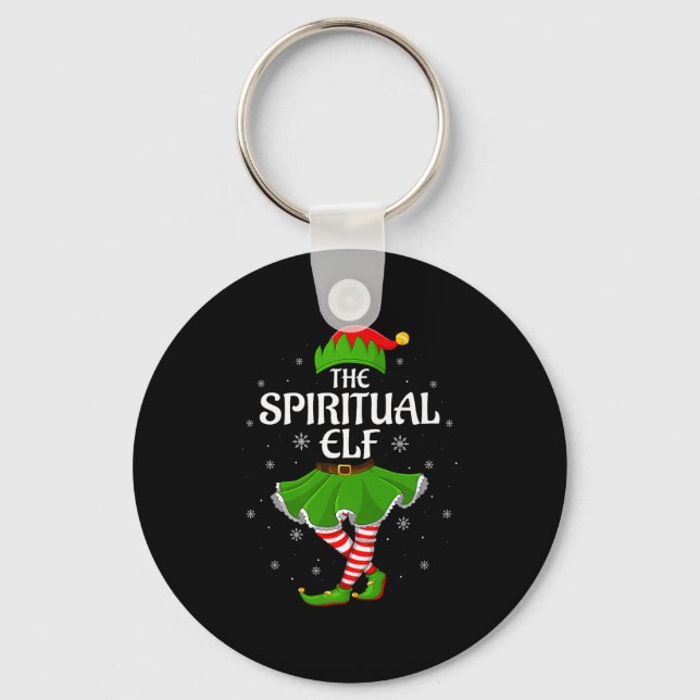 Sritual Elf Christmas Family Girls Women Elf Squad Key Ring (Front)