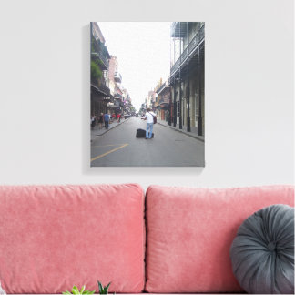 Srteet Musician French Quarter Canvas Print