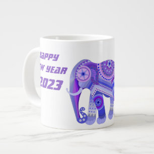 SRTONG ELEPHANT , FOR GIFT NEW YEAR 2023 LARGE COFFEE MUG