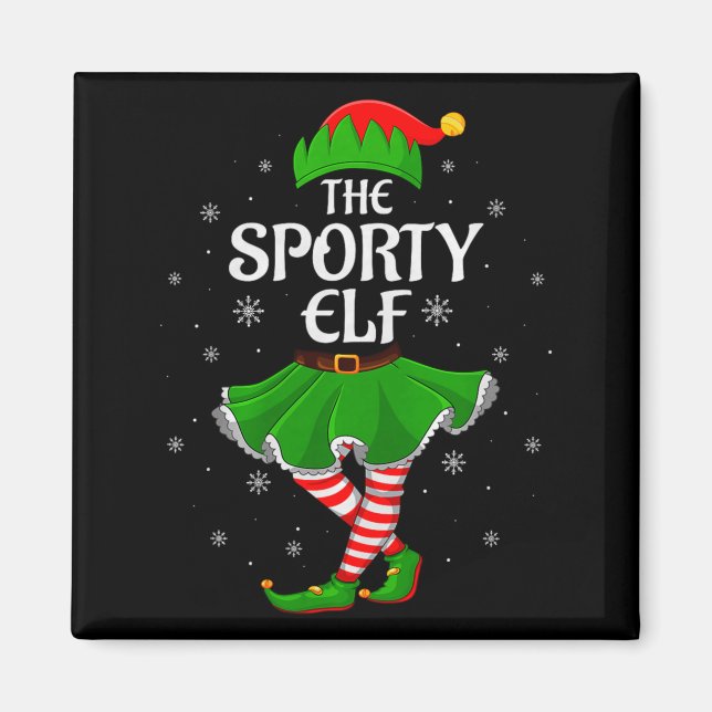 Srty Elf Christmas Family Girls Women Elf Squad Xm Magnet (Front)