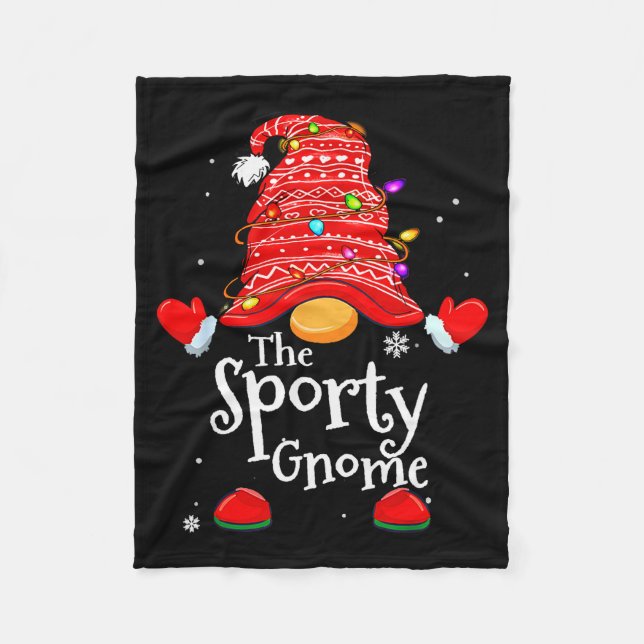 Srty Gnome - Xmas Family Matching Funny Christmas  Fleece Blanket (Front)