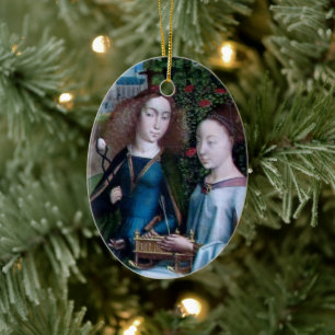 SS. Agatha and Christina (detail; M 070) Ceramic Tree Decoration