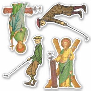 SS. Andrew & Jude and 2 Male Golfers Vintage