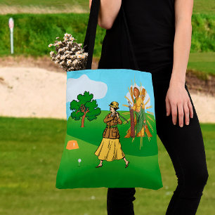 SS. Andrew & Jude with 2 Female Golfers Tote Bag