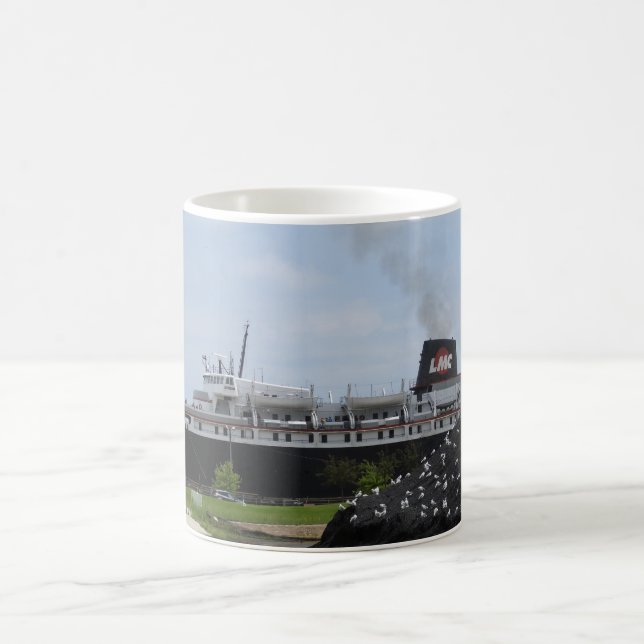 SS Badger Coal Ship in Manitowoc WI Coffee Mug (Center)