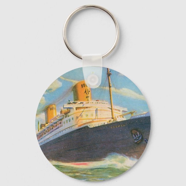 SS Bremen at Sea Key Ring (Front)