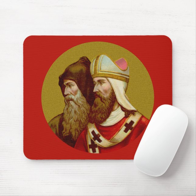 SS. Cyril & Methodius (M 001) Horizontal Mouse Mat (With Mouse)