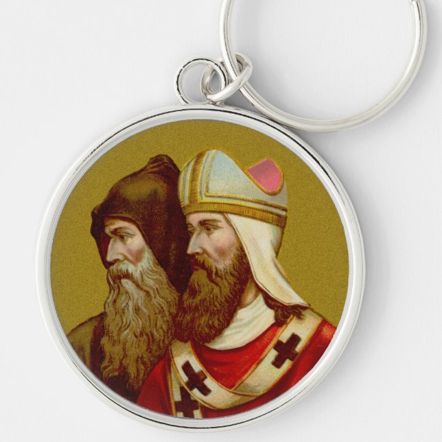 SS. Cyril & Methodius (M 001) Premium Metal Key Ring (Front)
