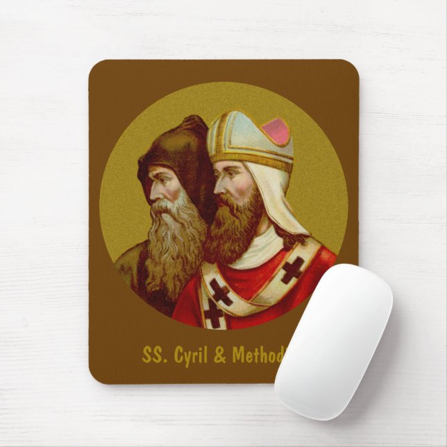 SS. Cyril & Methodius (M 001) Vertical Mouse Mat (With Mouse)