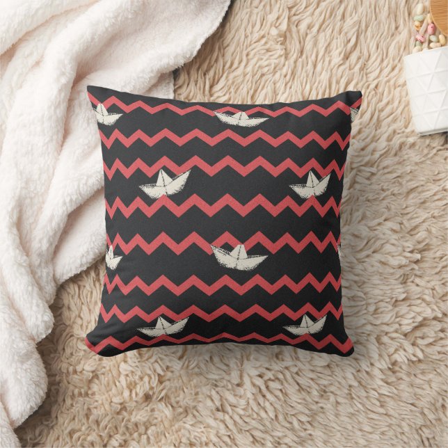 SS Georgie Boat Chevron Pattern Cushion (Blanket)