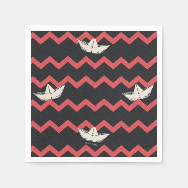 SS Georgie Boat Chevron Pattern Napkin (Front)