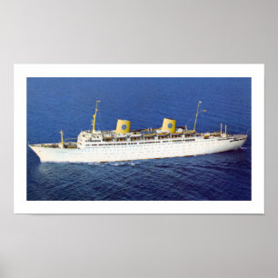 SS Gripsholm at Sea Poster