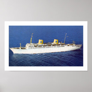 SS Gripsholm at Sea Poster