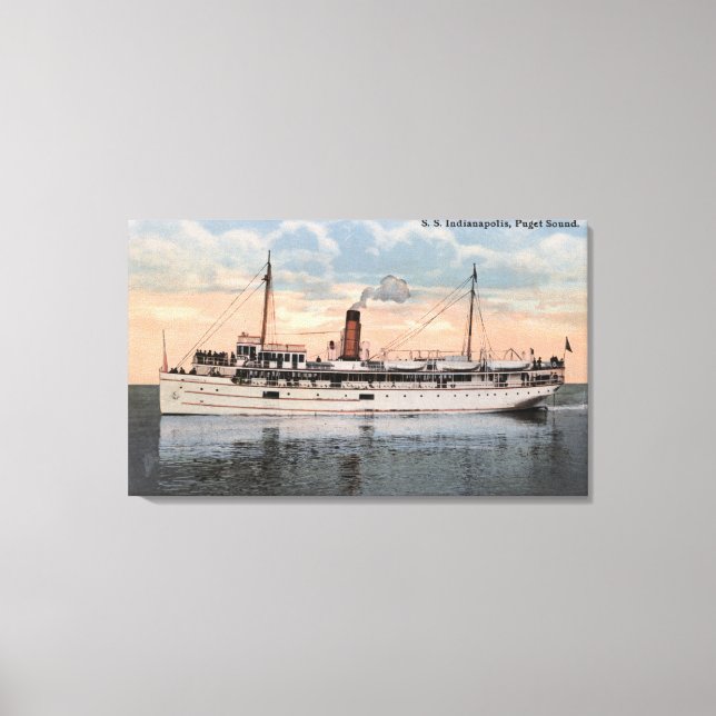 SS Indianapolis Steamer View Canvas Print (Front)