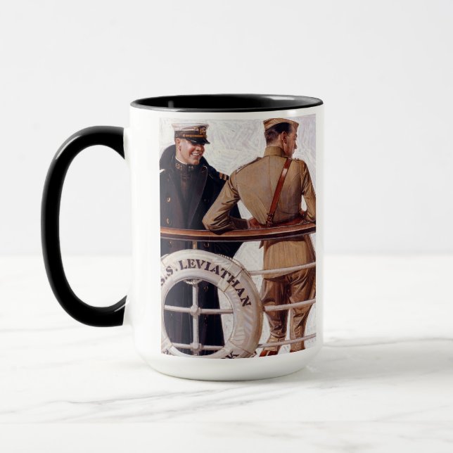 SS Leviathan, 1918 by Joseph Christian Leyendecker Mug (Left)