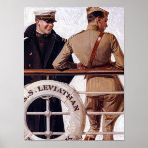 SS Leviathan, 1918 by Joseph Christian Leyendecker Poster