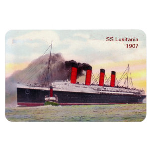 SS Lusitania 1907 Magnet