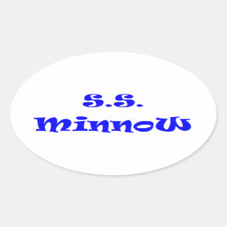 ss minnow oval sticker