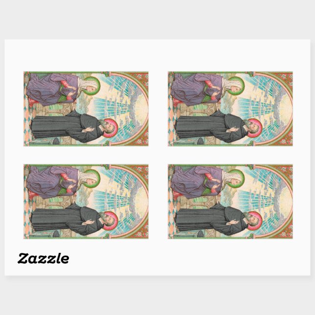 SS. Monica and Augustine at Ostia (SAU 047) Rectangular Sticker (Sheet)
