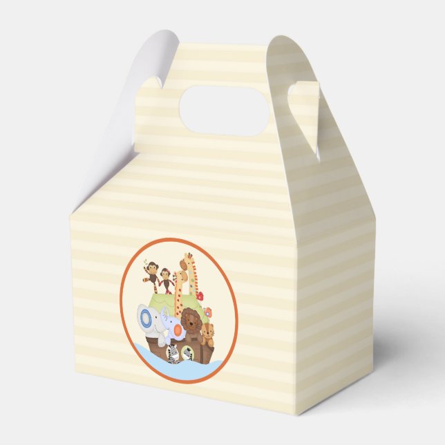 SS Noah / Noah's Ark Baby Shower Personalised Favour Box (Front Side)