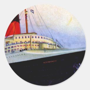 ss Normandie Classic Round Sticker