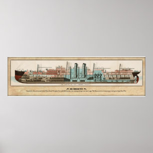 SS Orient Inboard Profile/Cutaway Poster