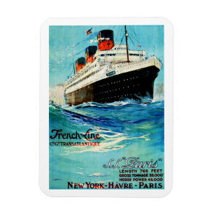 ss Paris ~ French Line Magnet