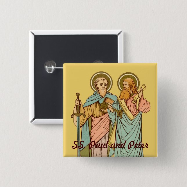 SS. Paul and Peter, Apostles (RLS 13 & 14) 15 Cm Square Badge (Front & Back)