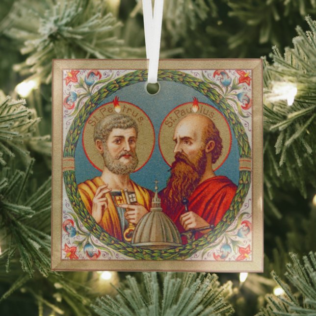 SS. Peter and Paul, Apostles (JMAS 01) Glass Tree Decoration (Insitu)