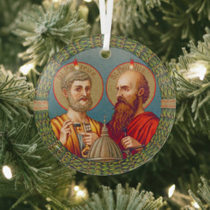 SS. Peter and Paul, Apostles (JMAS 01) Glass Tree Decoration