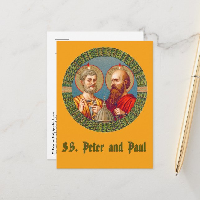 SS. Peter and Paul, Apostles (JMAS 01) Postcard (Front/Back In Situ)