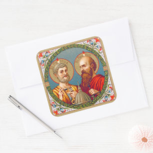 SS. Peter and Paul, Apostles (JMAS 01) Square Sticker