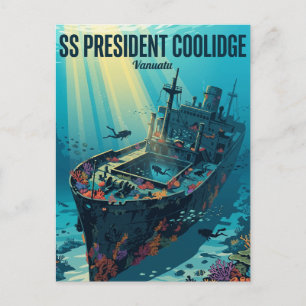 SS President Coolidge Wreck Dive Site Vanuatu Postcard