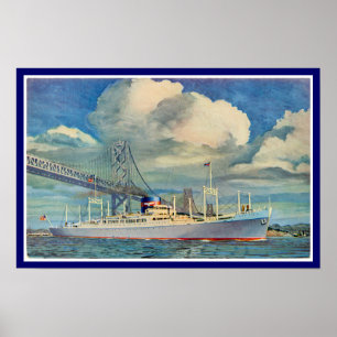 SS President Hoover Poster