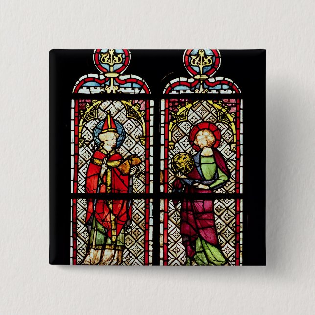 SS. Sylvester and John the Evangelist 15 Cm Square Badge (Front)