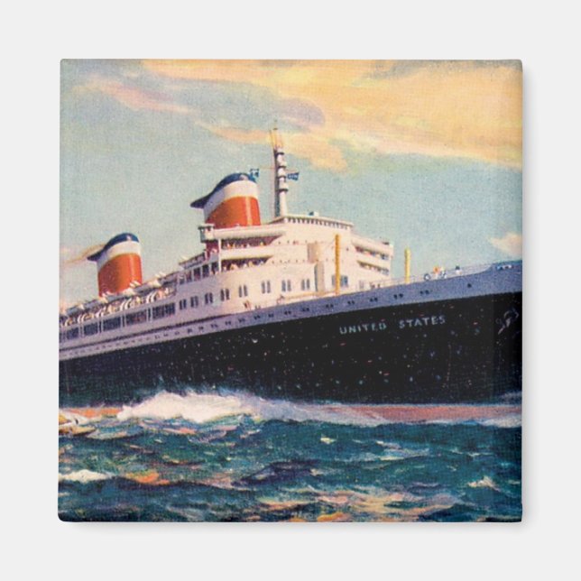ss United States at Sea Magnet (Front)