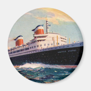 ss United States at Sea Magnet