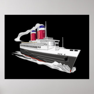 SS United States underway Poster