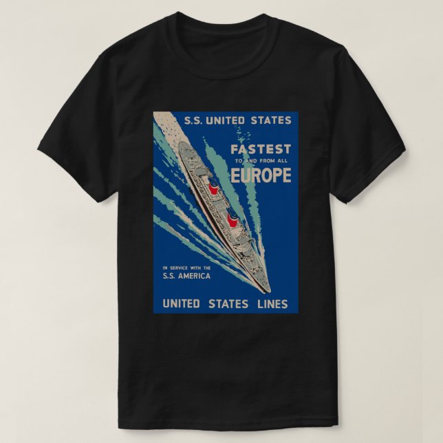 SS United States Vintage Advert T-Shirt (Design Front)