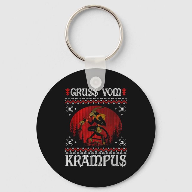 Ss Vom Krampus Christmas Evil Xmas Horror Ugly Swe Key Ring (Front)