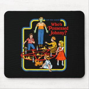 Ssessed Johnny Sarcastic Retro Vintage Funny Adult Mouse Mat