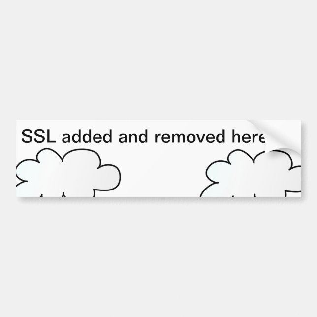 SSL Added and removed here! :-) Bumper Sticker (Front)