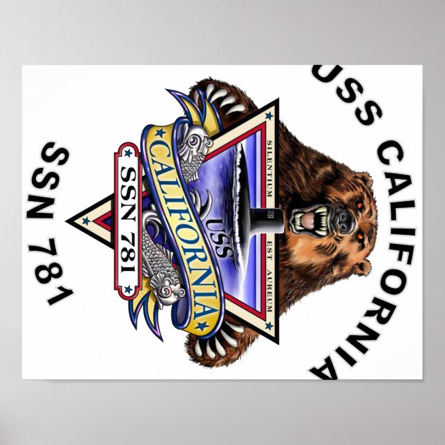 SSN 781 USS California Poster (Front)