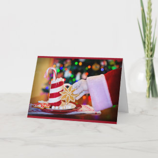 Ssnta's Cookies & Hot Cocoa Recipe Christmas Card