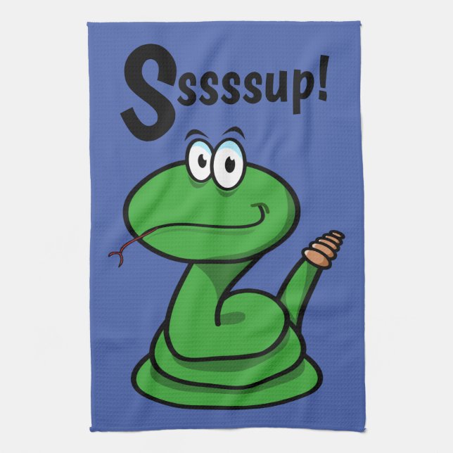 Sssssup! Snake Tea Towel (Vertical)