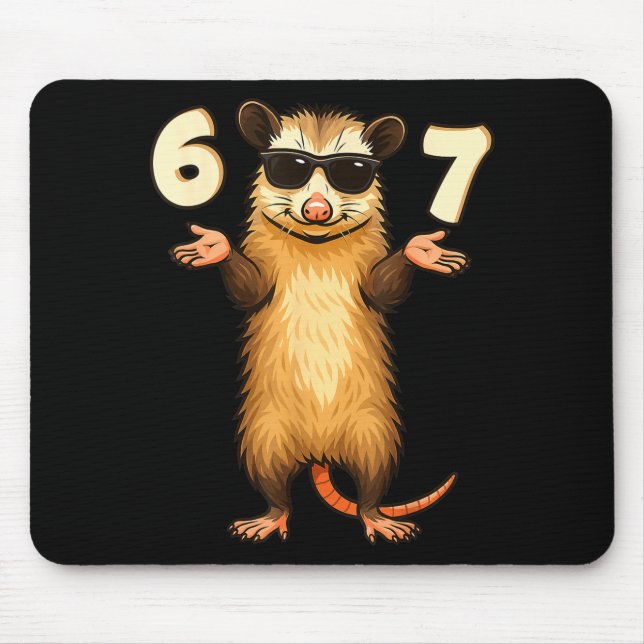 Ssum 67 Hand Motion Meme Funny Kids Teens Gen Alph Mouse Mat (Front)