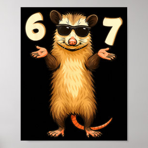 Ssum 67 Hand Motion Meme Funny Kids Teens Gen Alph Poster