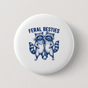 Ssum Feral Ies Matching Friend Twinning Funny Bff  6 Cm Round Badge